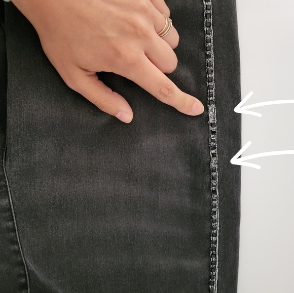 Jennifer Lopez Embellished Mcbling Black Grunge Jeggings - Picture 6 of 10